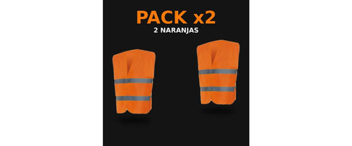 Pack 2 Chalecos Reflectantes para Moto · Piloto + Acompañante